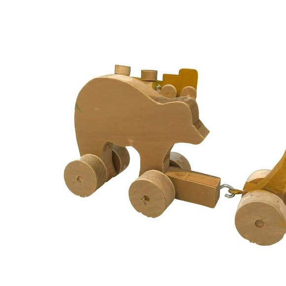 Wood Handmade Animal Train Grandpa Craft Unfinished Toy - Picture 8 of 11